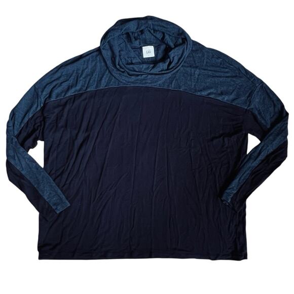 Cabi Women’s Sz L Gray Black Cozy Cowl Pullover Top Soft Stretch Knit Joan - Picture 3 of 15